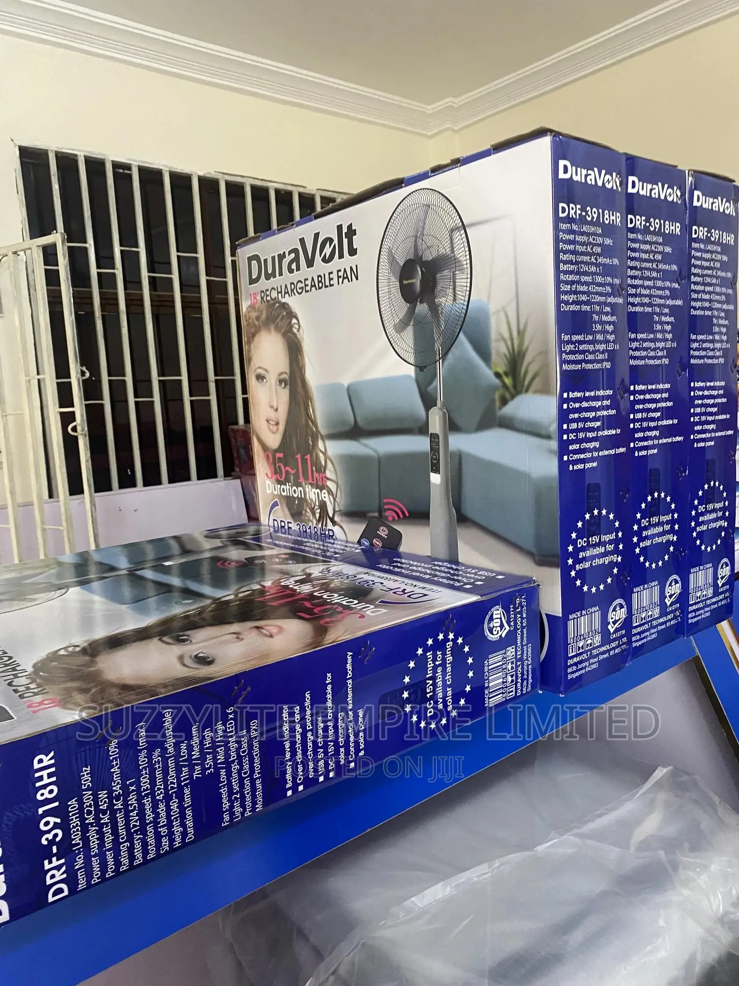 Duravolt Rechargeable Fan Drf-3918hr