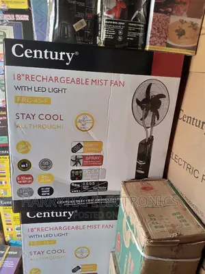 Century Rechargeable Mist Fan 18" With 2 Years Warranty