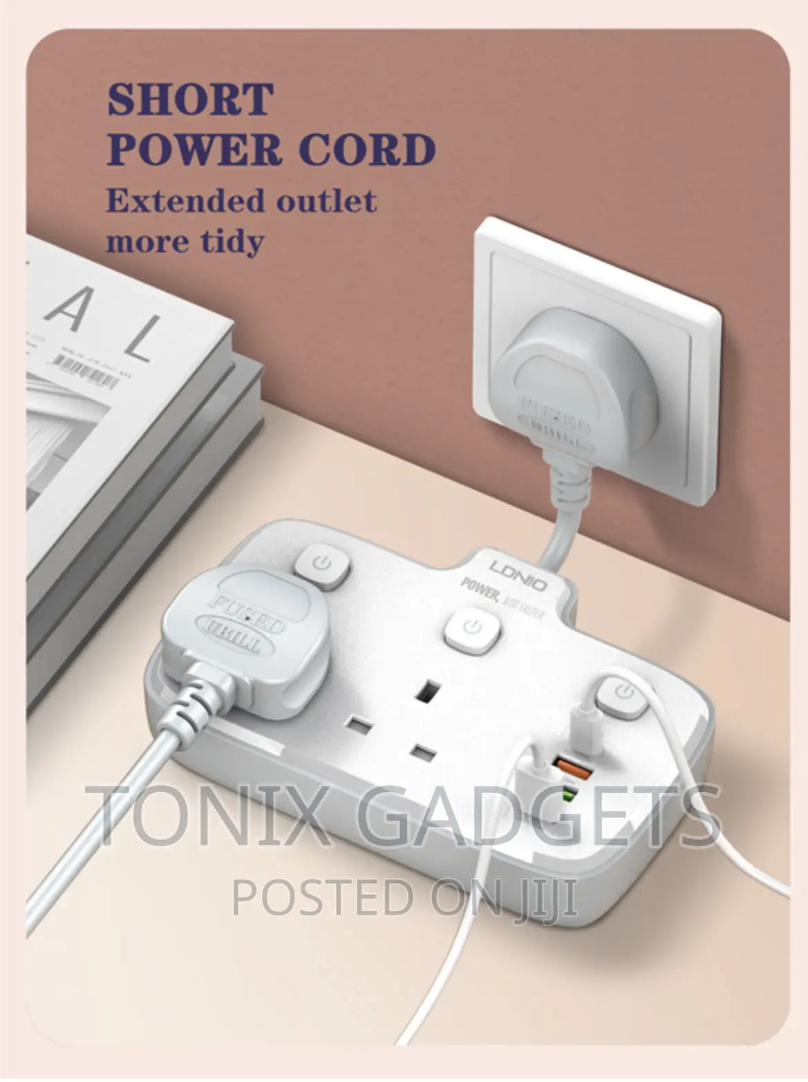 2 Ways Power Extension Socket - 2500W - Model SK2492
