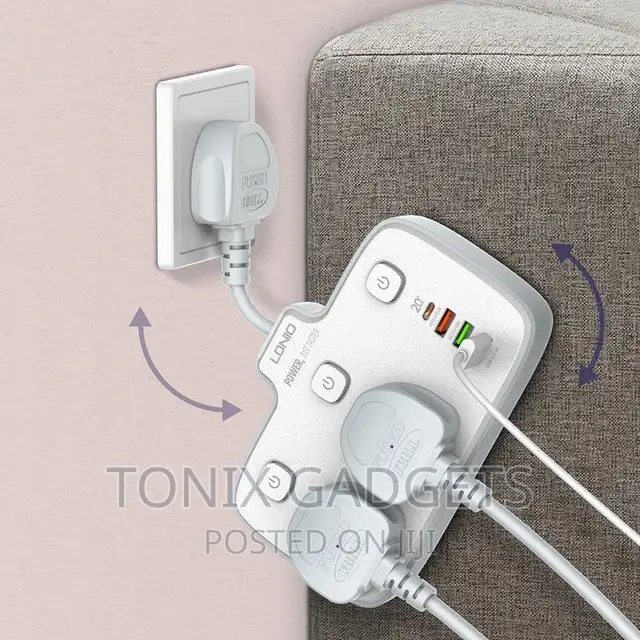2 Ways Power Extension Socket - 2500W - Model SK2492