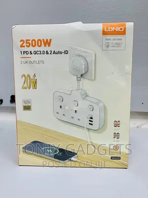 2 Ways Power Extension Socket - 2500W - Model SK2492