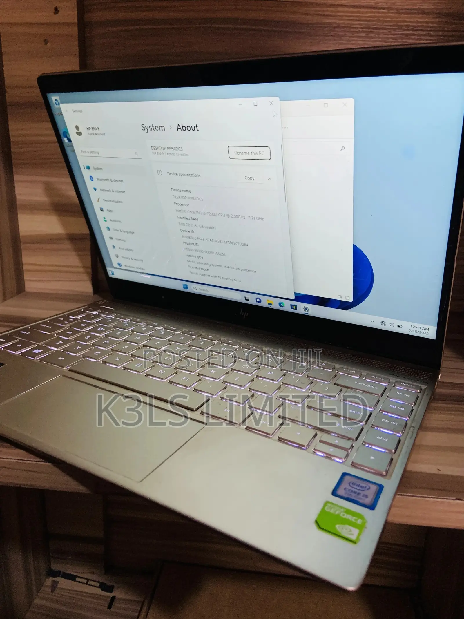 Laptop HP Envy 13 8GB Intel Core I5 SSD 512GB