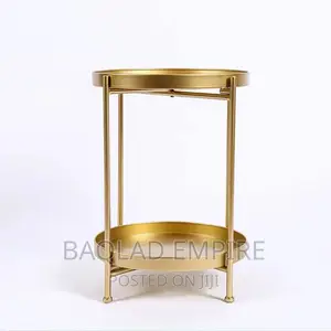 Double-Layer Modern Living Room/Bedroom Small Round Table