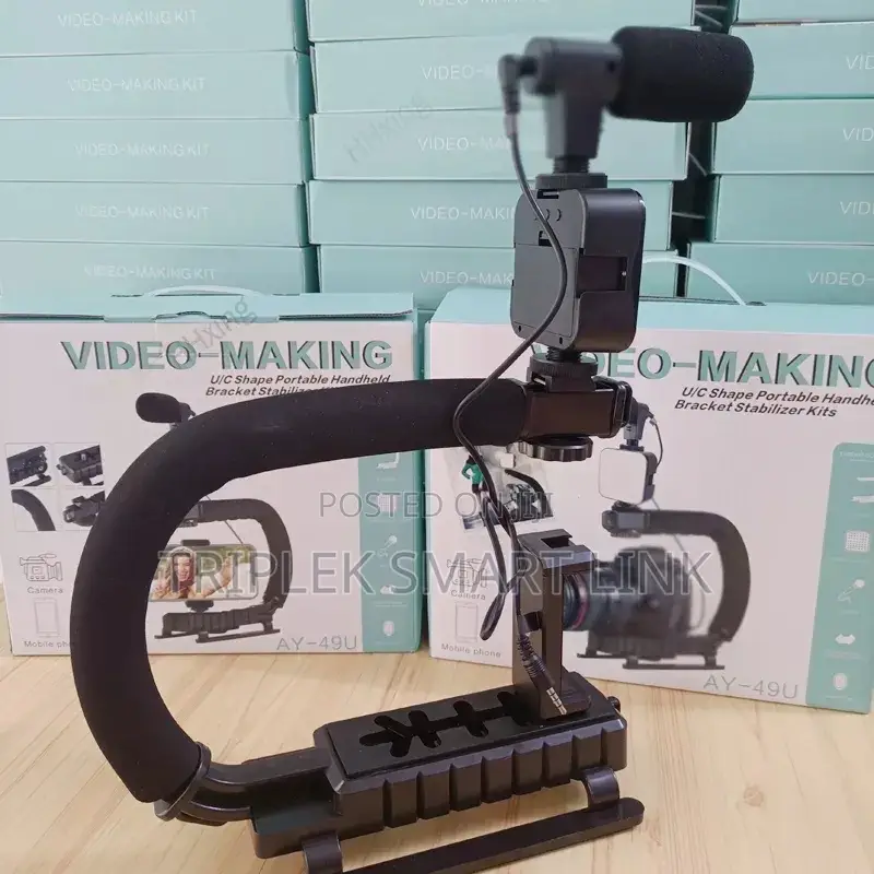 U Shape Vlogging Kit Bracket Stabilizer for Phones Camera