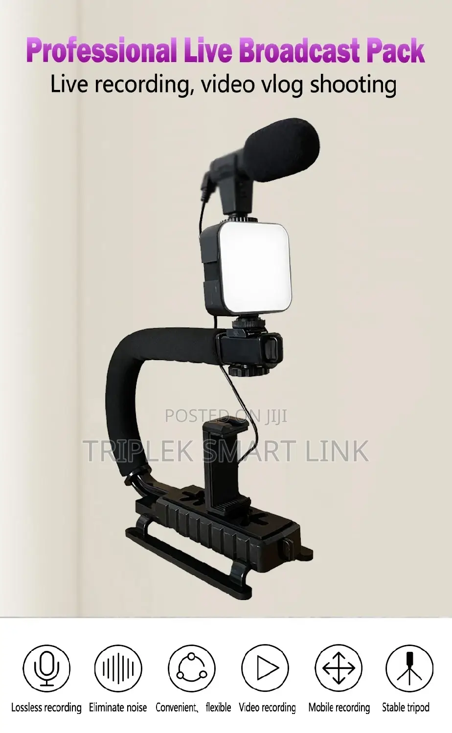 U Shape Vlogging Kit Bracket Stabilizer for Phones Camera