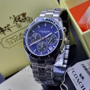 Original COACH Silver Steel Chain Watch Available in Store