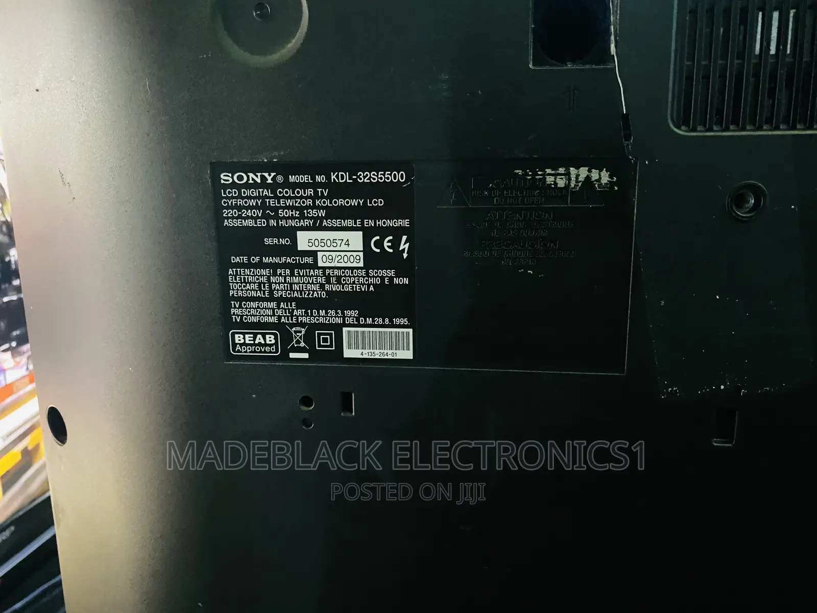 Sony 32 Inches LCD Tv
