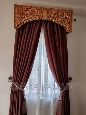 Cute Curtain With Foriegn Board