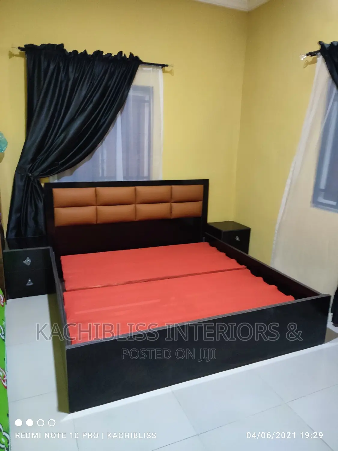 6*6 Bedframe With Side Drawers