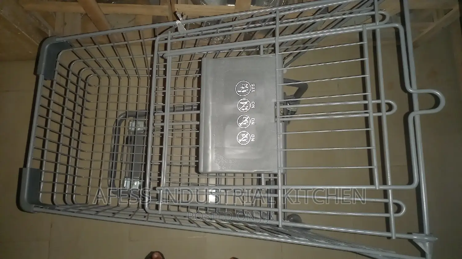 80litres Grey Supermarket Trolley