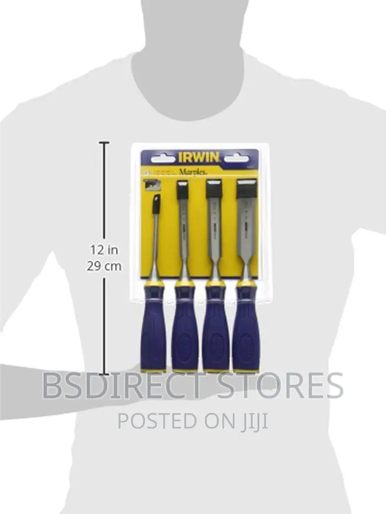 IRWIN M500 Bevel Edge All-Purpose Chisel - Striking Cap Set