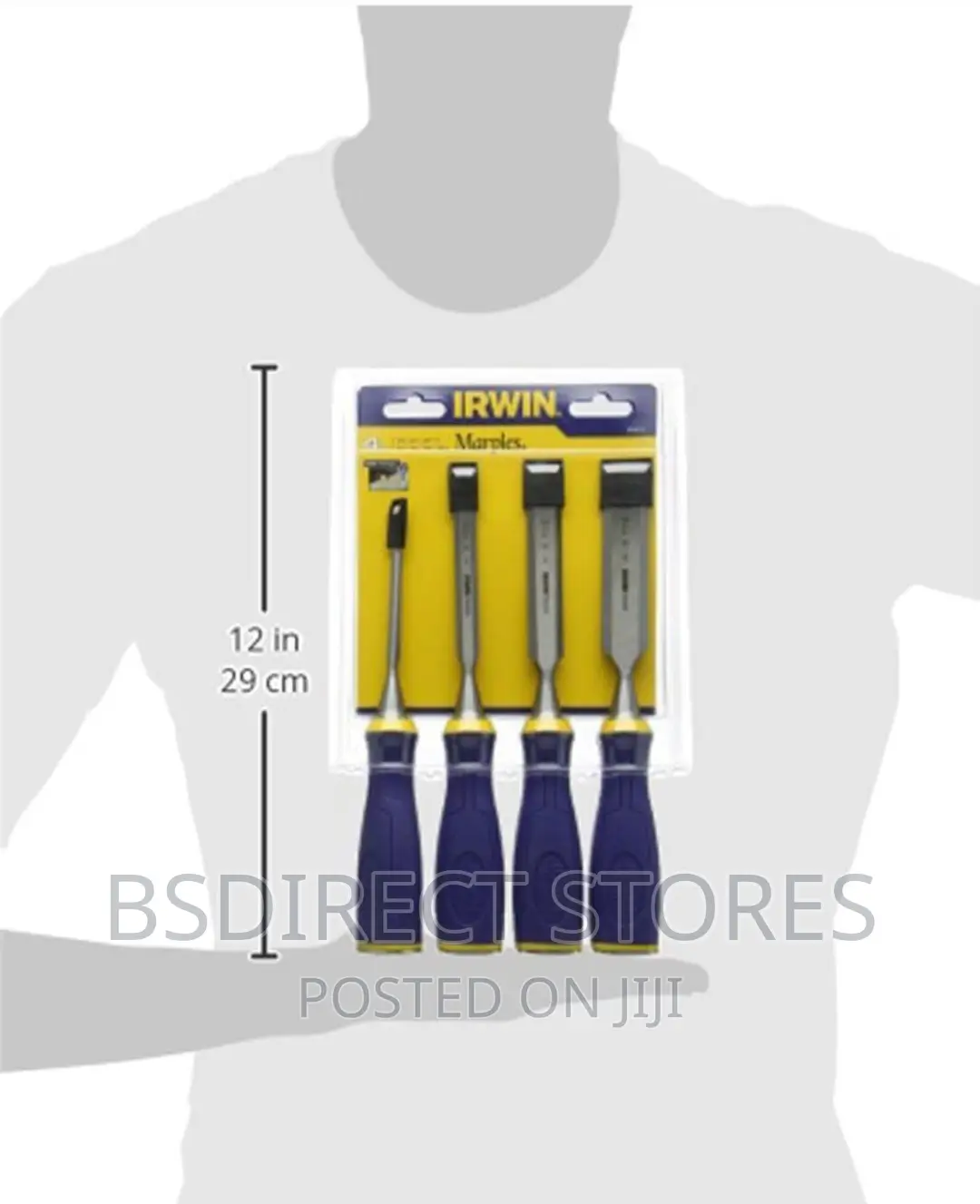 IRWIN M500 Bevel Edge All-Purpose Chisel - Striking Cap Set