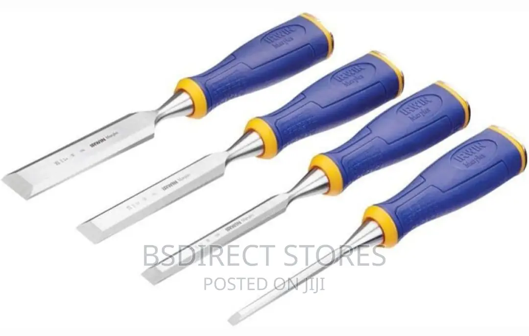 IRWIN M500 Bevel Edge All-Purpose Chisel - Striking Cap Set