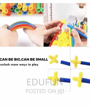 Kids Educational Building Straw Constructor Toys-Stem