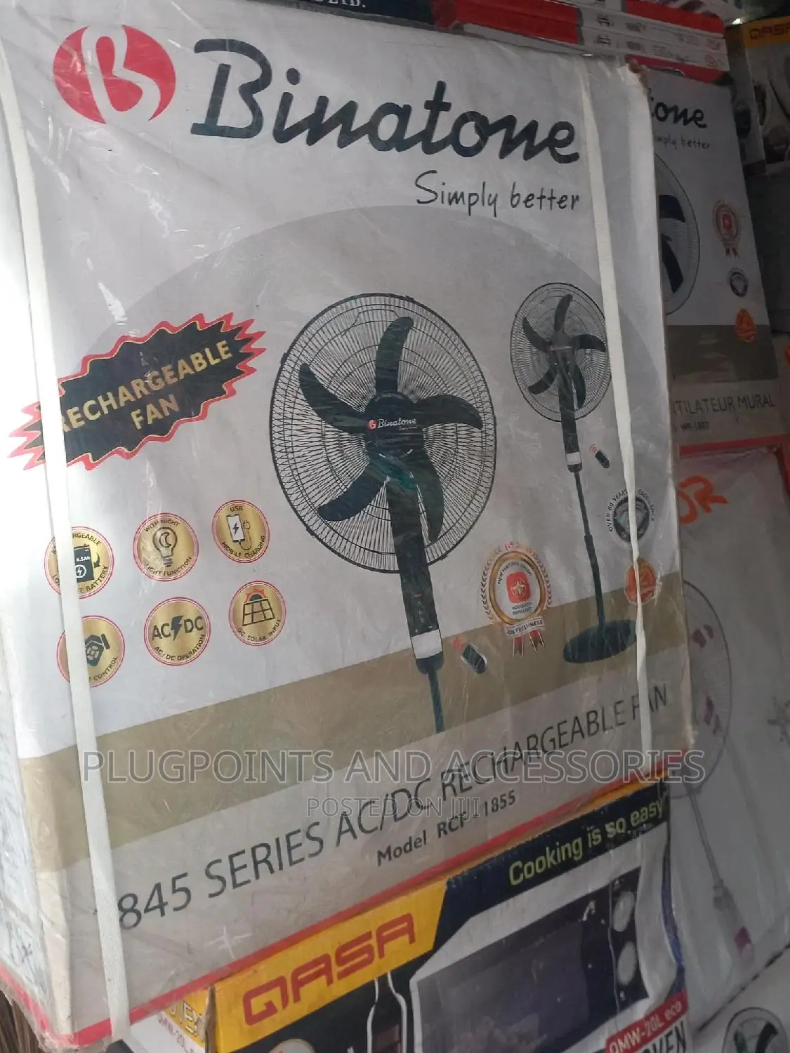 Binatone Rechargeable Fan 1855