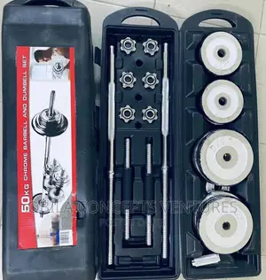 Chrome Plate Adjustable 50KG With Barbell