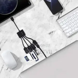 Type C To 3 Usb A Ports + 1 Micro Usb Port Otg Cable