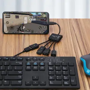 Type C To 3 Usb A Ports + 1 Micro Usb Port Otg Cable
