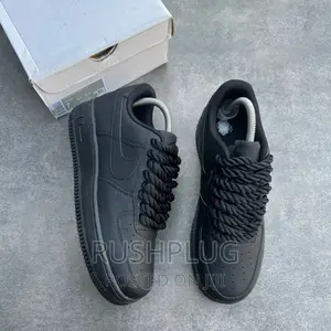 Nike Af1 All Black Chunky Lace"