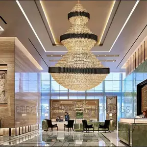 1,200 Mm Exclusive Luxury Christal Chandelier Light 3 Steps