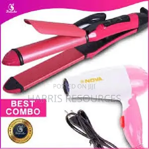 Nova 2 in 1 Hair Straightener and Curler With Dryer-1000w