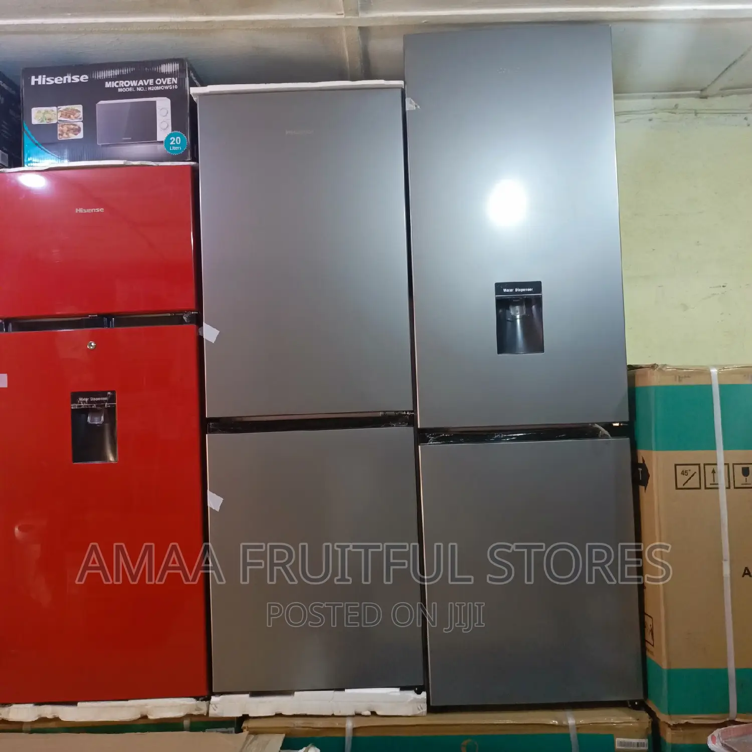 Hisense Red Fridge With Dispenser