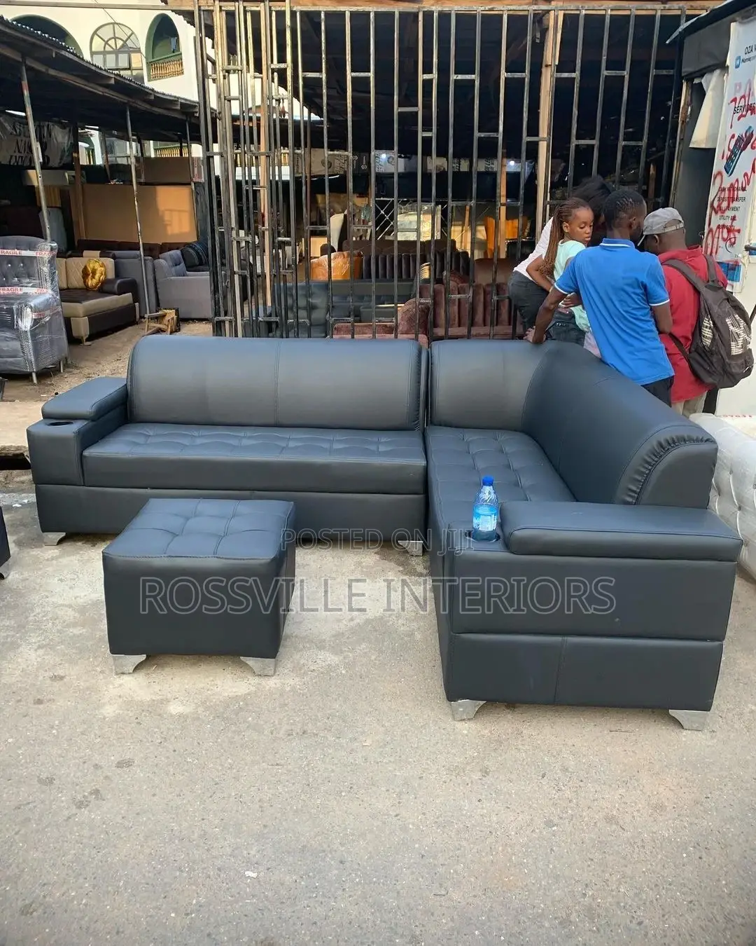 Leather L Shaped Sofa