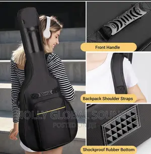 Guitar Bag With Thick Padding Dual Adjustable Shoulder Strap