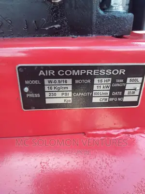 11kw Industrial Air Compressor 500litter