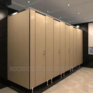 Toilet Partition With 18mm MFC Thick Laminated Board.