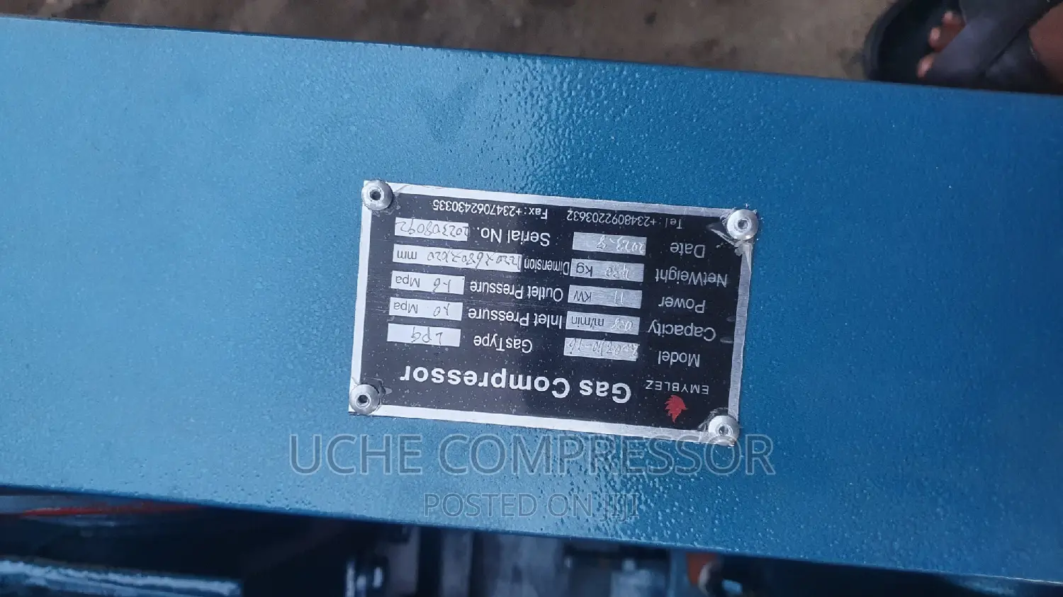 Gas Compressor 15hp 16bar