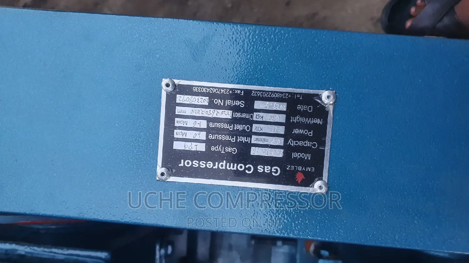Gas Compressor 15hp 16bar
