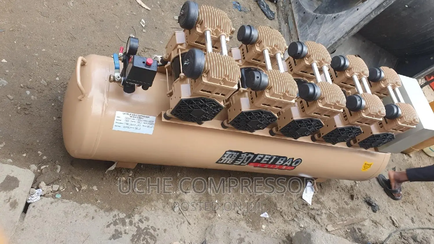 Oli Free Air Compressor 230l 5head