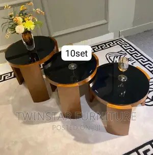 New Modern 3 in 1 Glass Top Side Stools