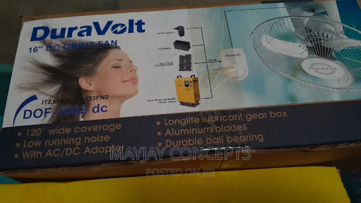 Duravolt Ac/Dc Solar Orbit/Ceiling Fan