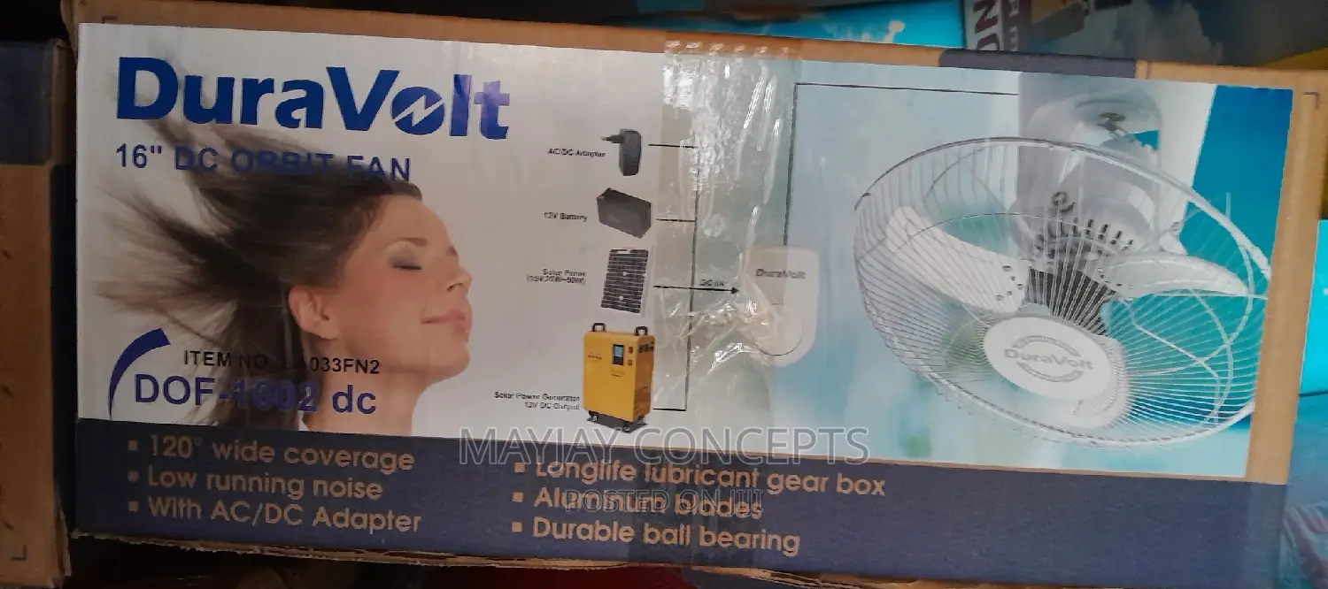 Duravolt Ac/Dc Solar Orbit/Ceiling Fan