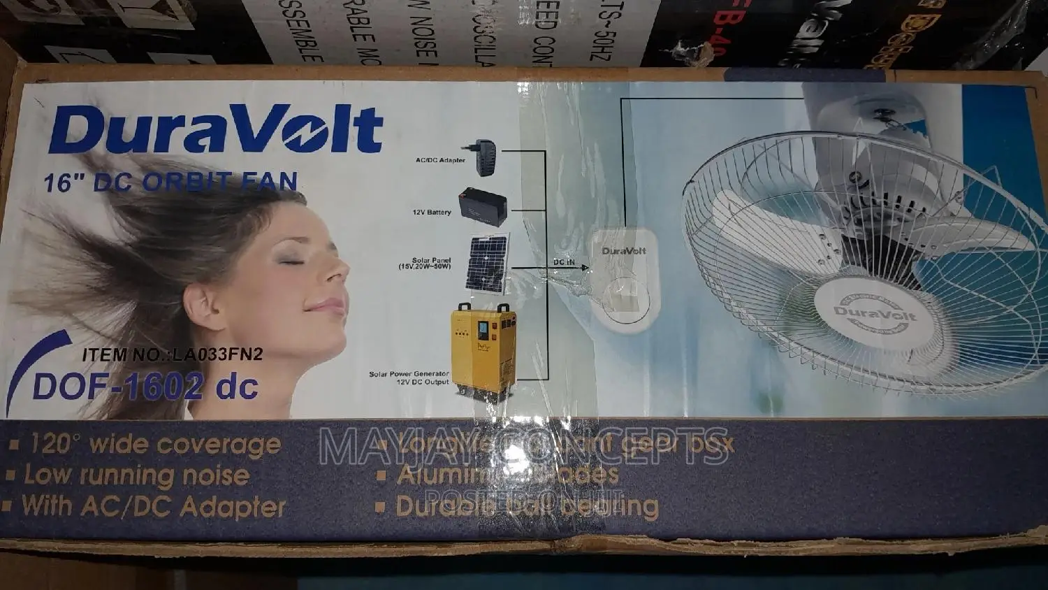 Duravolt Ac/Dc Solar Orbit/Ceiling Fan