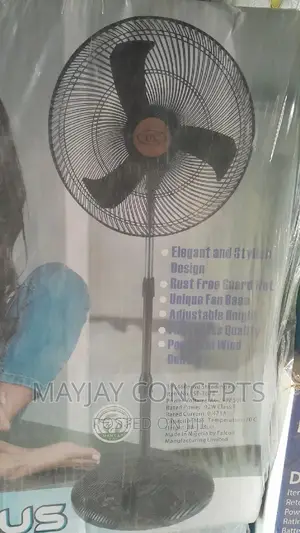 Ox 18inches Plus Standing Fan-Black Colour