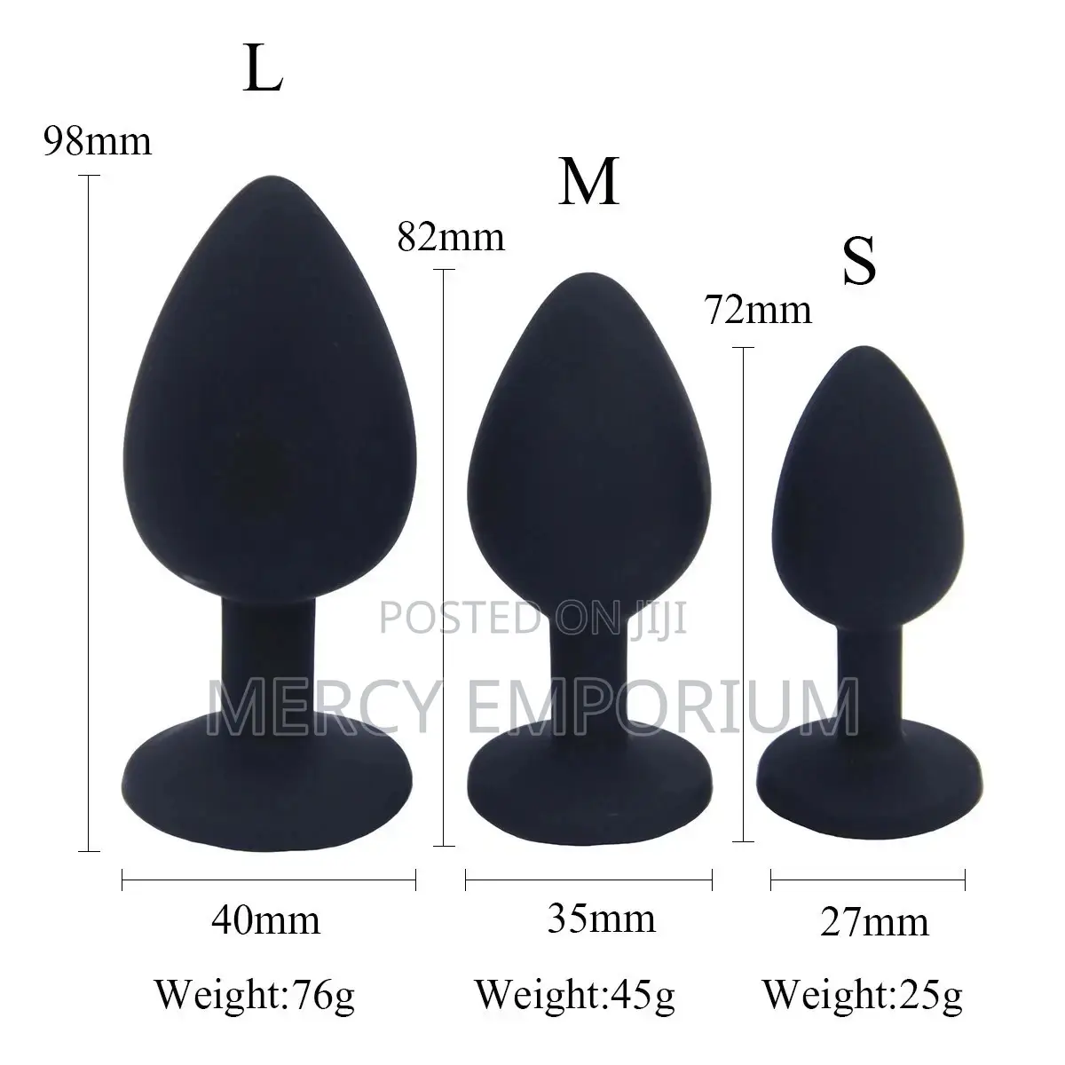 Anal Plug Soft Silicone Butt Plug 3piece