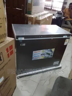 Fast Cooling LG Chest Freezer Silver With Key Lock (Gc-398)