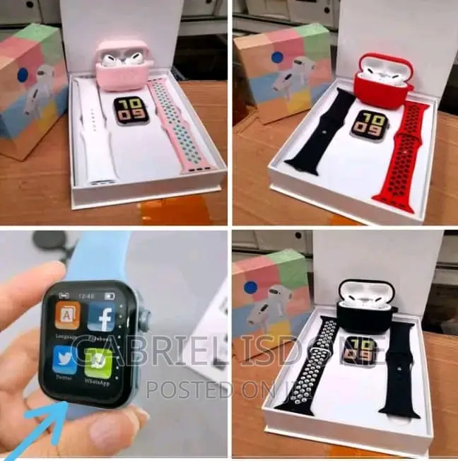 T55 Pro Max Series Smart Watch With Free Bluetooth Earpod in Ikeja Smart Watches & Trackers