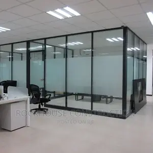 Office Partition With Frosting Thick Glass