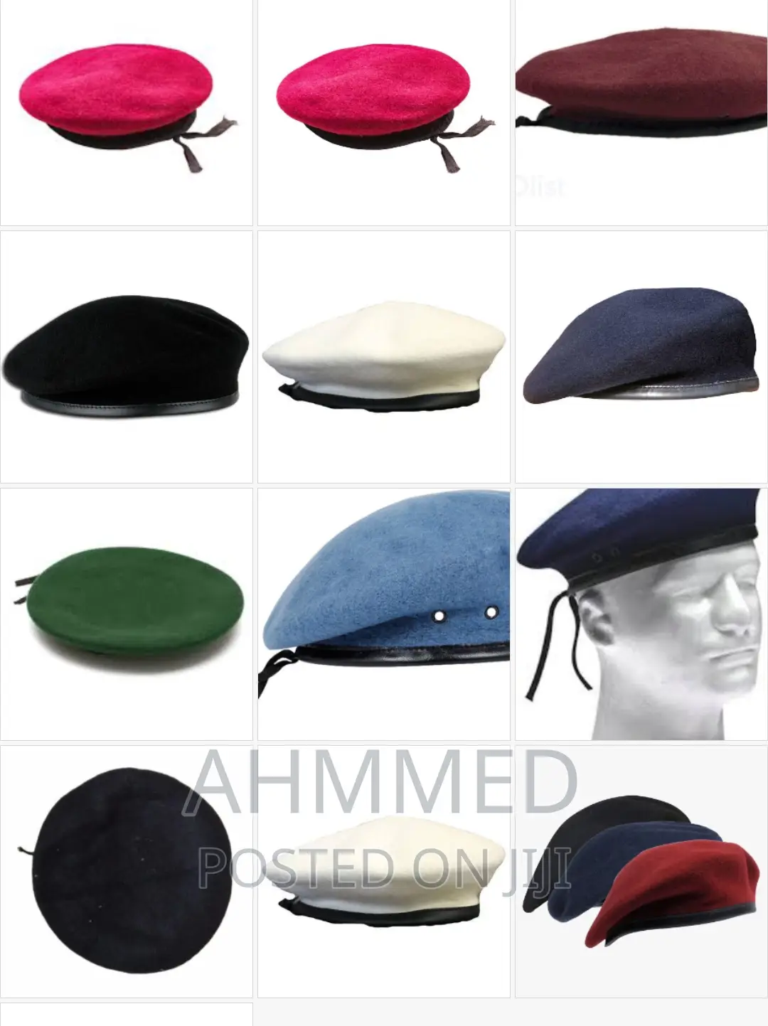 White Beret Cap