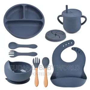 Silicone Feeding Set, Nine(9) Pieces. All Colours, BPA Free