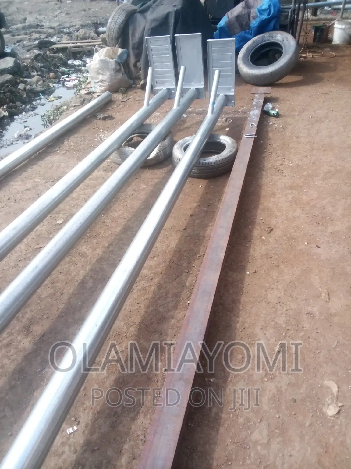 Solar and Electric Pole With Cover