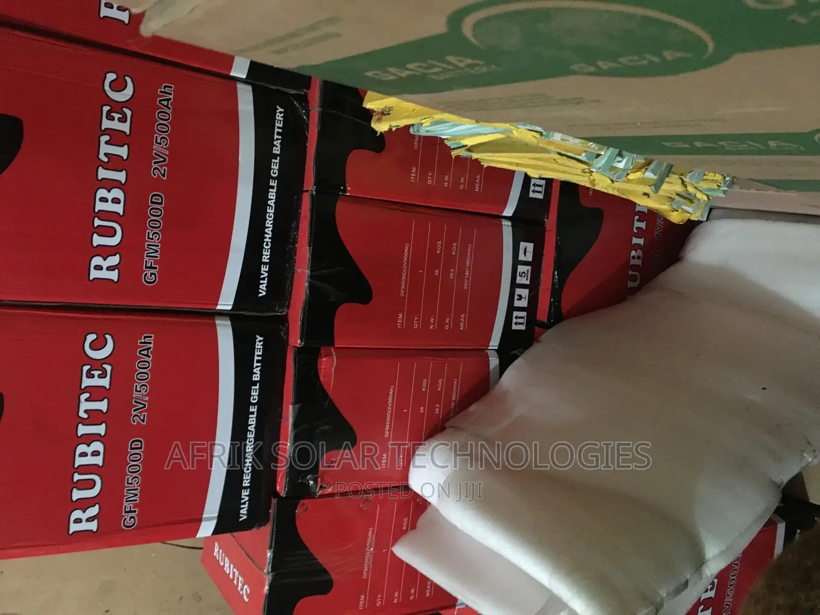 2v 500ah Rubitec Battery