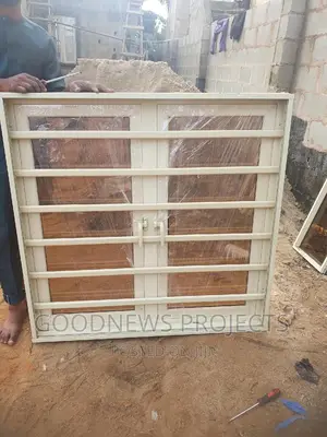 Cream 4x4 Window With Burglary and Net