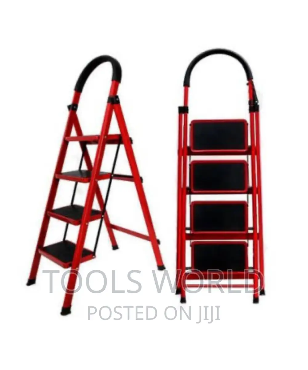 Red Aluminum Steel Ladder 4 Step for sale - Tools World Price: ₦ 60,000 ...