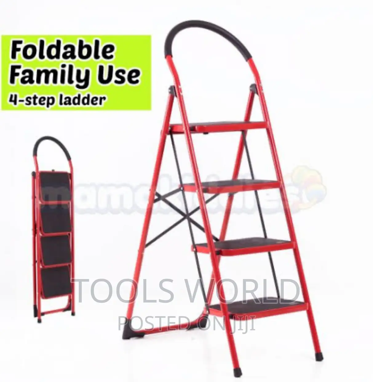 Red and Black 4 Step Ladder for sale - Tools World Price: ₦ 70,000 on ...