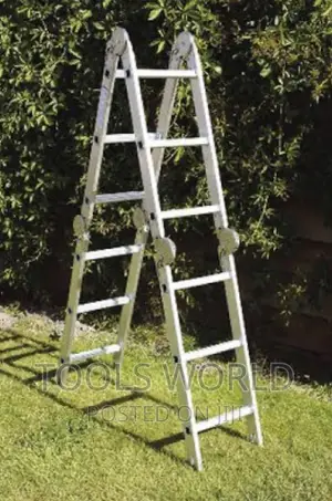 Multiple Positioning 12 Step Aluminum Folding Ladder